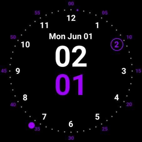 PureMagic dial in purple